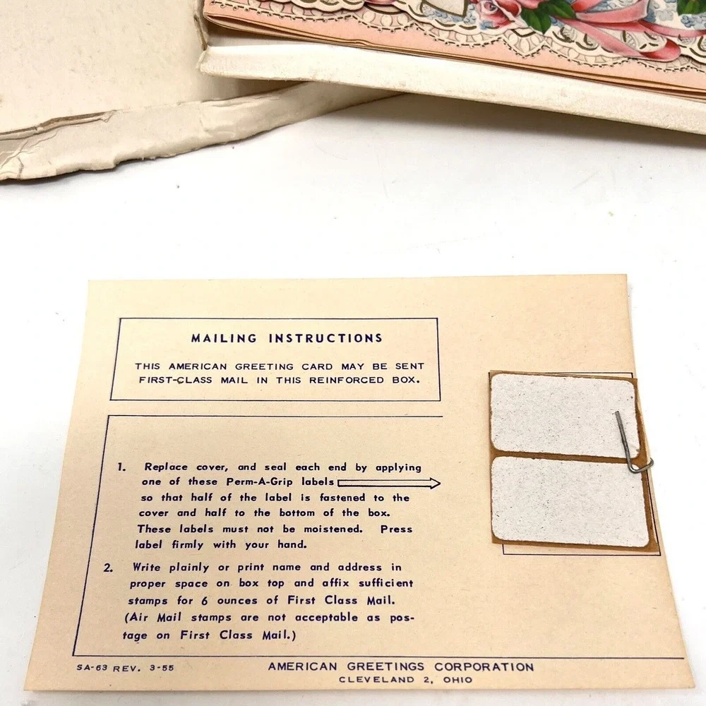 Vintage Valentines Day Greeting Card American‎ Stanley Greetings Box Included